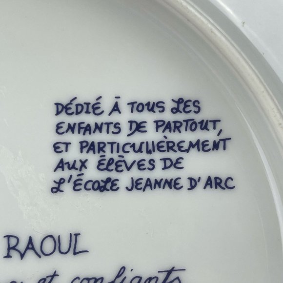 Limoges Paul Durand "Cecile Et Raoul" Christmas Plate 1981 Les Enfants De Durand - Picture 8 of 8